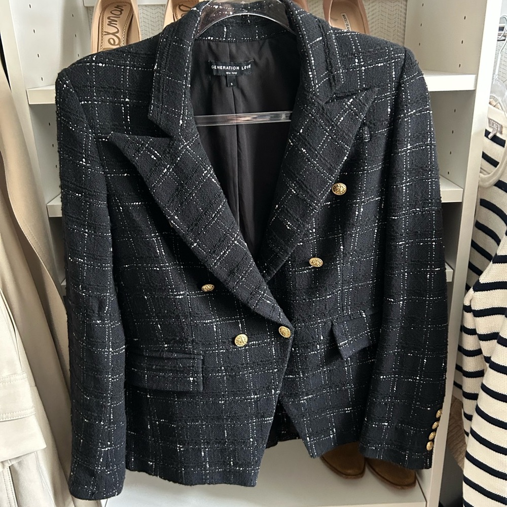 Eliza Tweed Double Breasted Blazer
